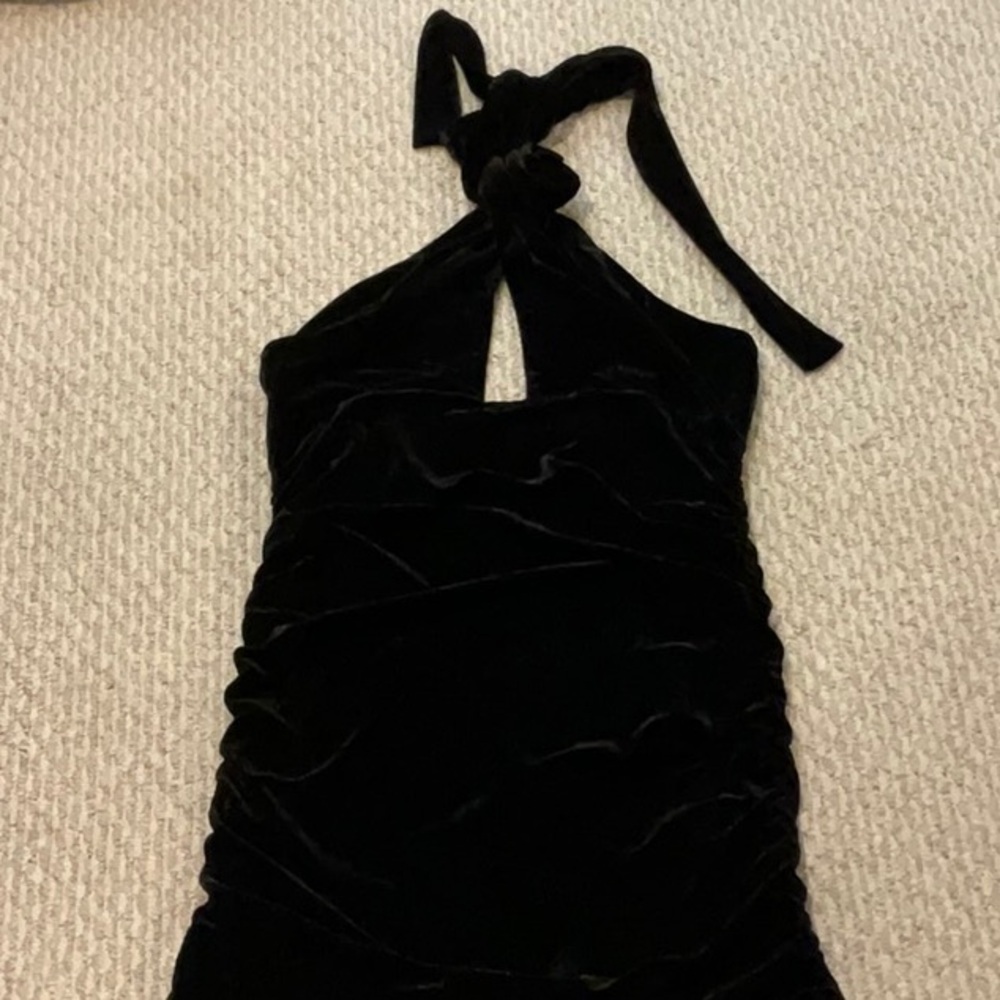 Bardot Black Halter Bodycon Dress